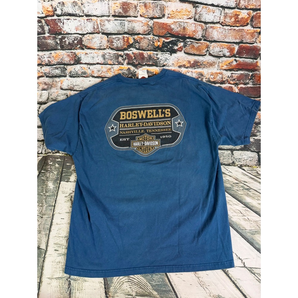 Harley-Davidson Boswell's Nashville Blue Graphic T-Shirt XL Made in USA
